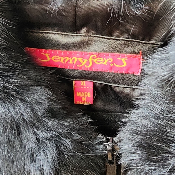 100% Rabbit Fur Vest  Vintage in Black by Jennyfer J - Picture 9 of 12